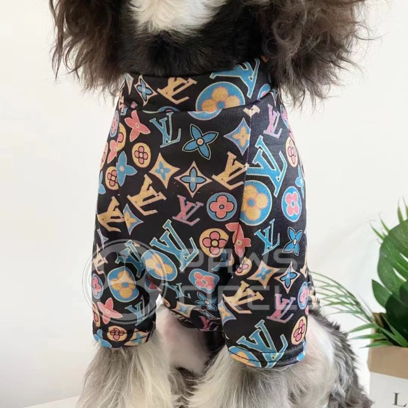 Louis Pup Retro Monogram Dog Sweater, Paws Circle
