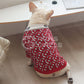 burberry dog sweater in red