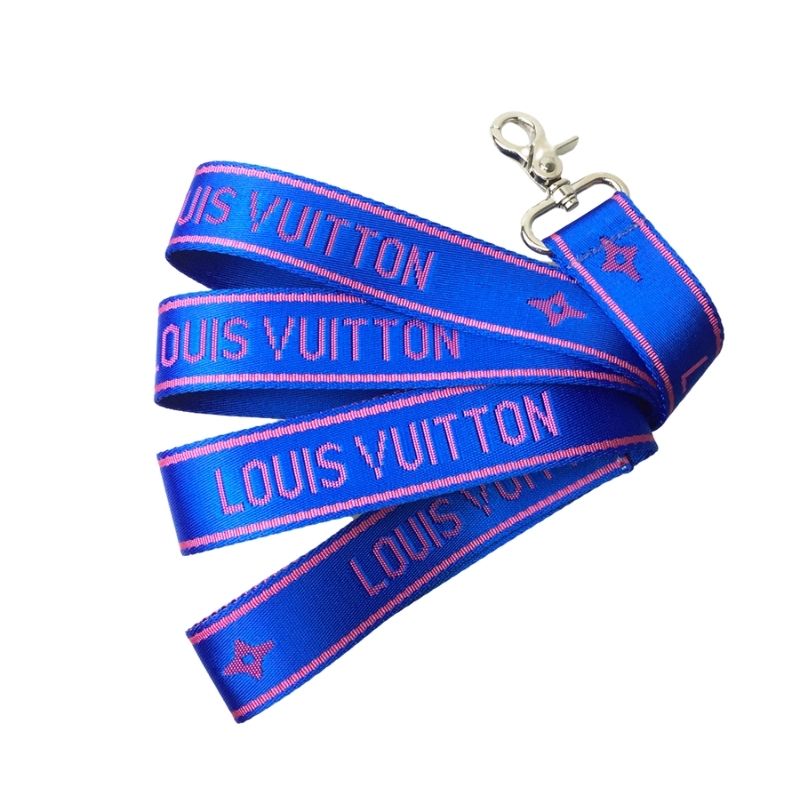 LOUIS VUITTON Nylon Bandouliere Shoulder Strap Blue Magenta 500111