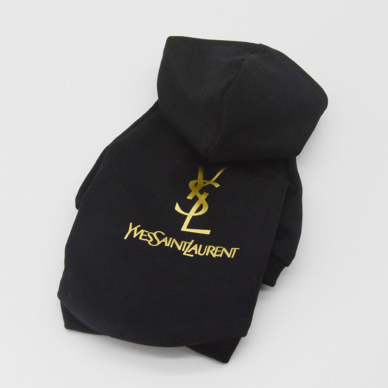 ysl hoodie for dog in black