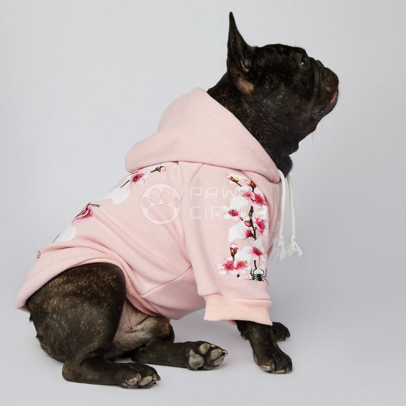 pink dog hoodie