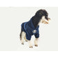Cozy winter dog hoodie in navy colour