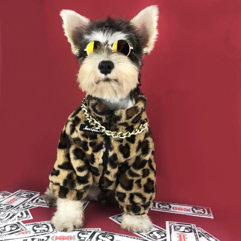 Luxury fur coat for dog