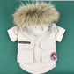 Canada Goose inspired dog jacket in beige colour