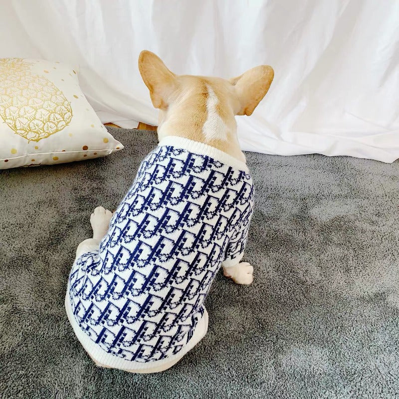 Elegant Dogior Monogram Sweater for Dogs and Cats