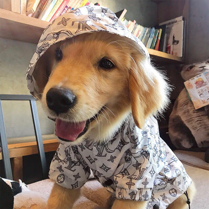 LV Monogram dog rain coat