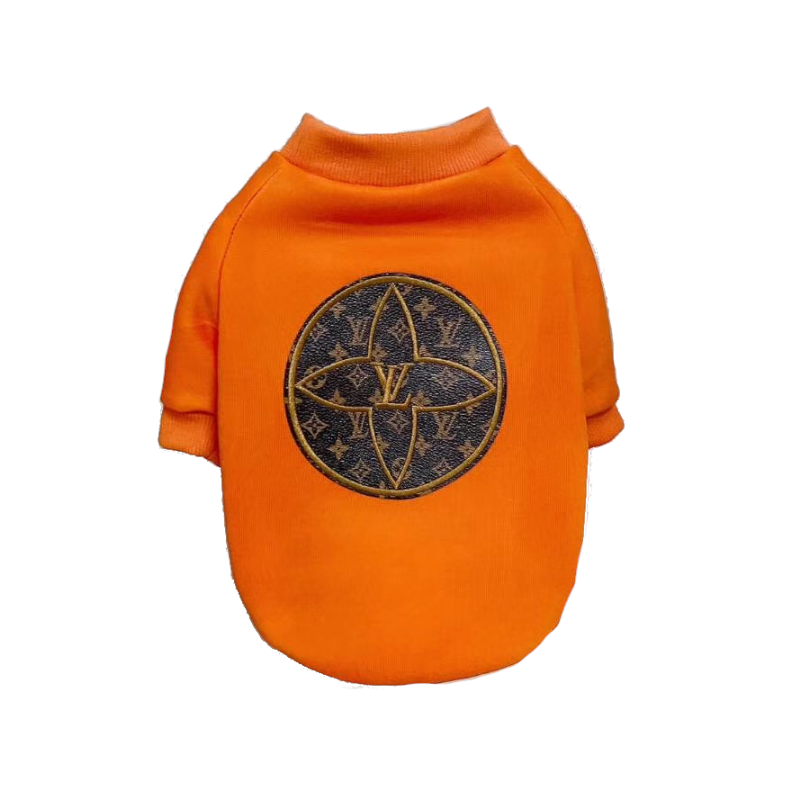 LV Dog Sweater in orange