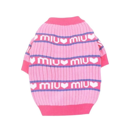 Miu Miu heart print dog sweater