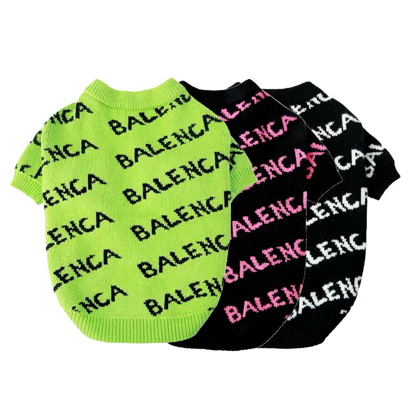 Pawlenciaga Neon Dog Sweater Paws Circle Designer Dog Clothing