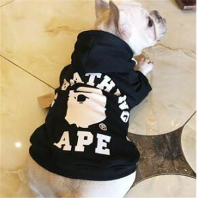 Black colour A Bathing Ape dog hoodie