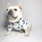 chanel dog hoodie worn by French Bulldog