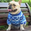 LV Monogram blue tie dye dog jumper