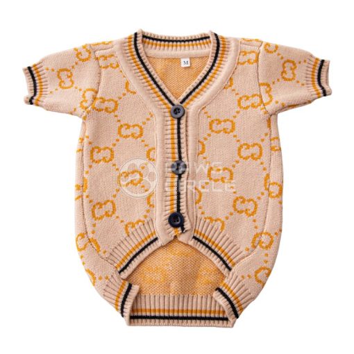 Monogram Dog Cardigan Beige