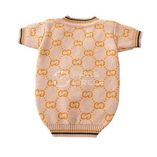 Monogram Dog Cardigan Beige colour