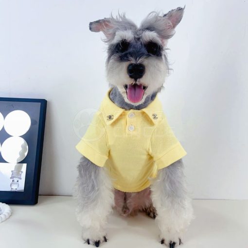yellow chanel polo tee for dogs