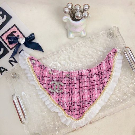 Chanel tweed dog bandana