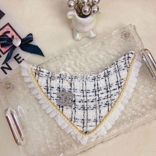 Chanel tweed dog bandana