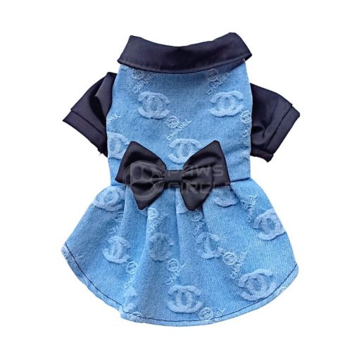 chanel denim dress for dog