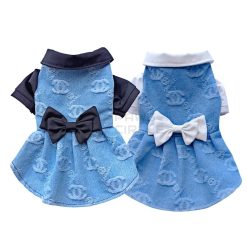 chanel denim dress for dog