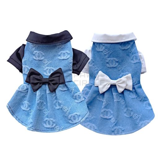 chanel denim dress for dog