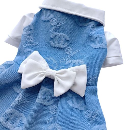 chanel denim dress for dog