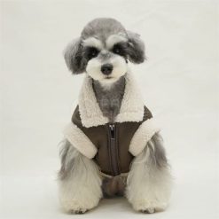 chanel mocha fleece vest for dogs