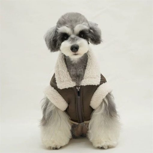 chanel mocha fleece vest for dogs