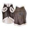 chanel mocha fleece vest for dogs