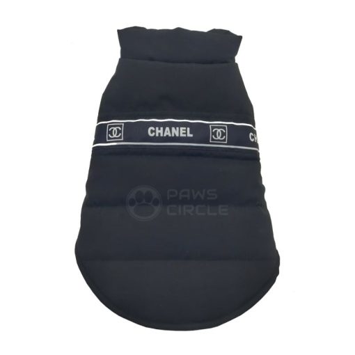 BLACK CHANEL LOGO SLEEVELESS VEST FOR DOGS