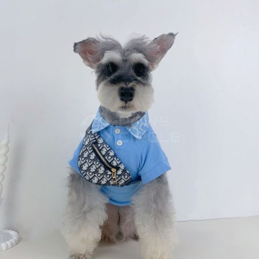 blue dior polo tee for dogs