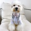 white dior polo tee for dogs