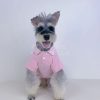 pink dior polo tee for dogs