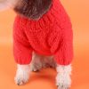 Cosy dog jumper in red colour