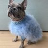 christian cowan maxbone feather dog jumper in blue