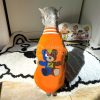 Fendi dog varsity jacket with bear design in orange color