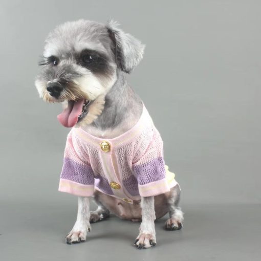 Pendi Paw Pastel Knit Button Cardigan for dogs - Paws Circle product image