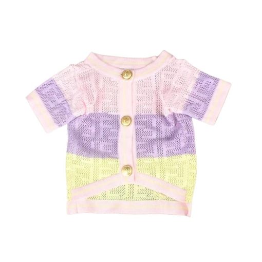Pendi Paw Pastel Knit Button Cardigan for dogs - Paws Circle product image