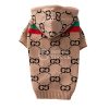 gucci dog hoodie brown