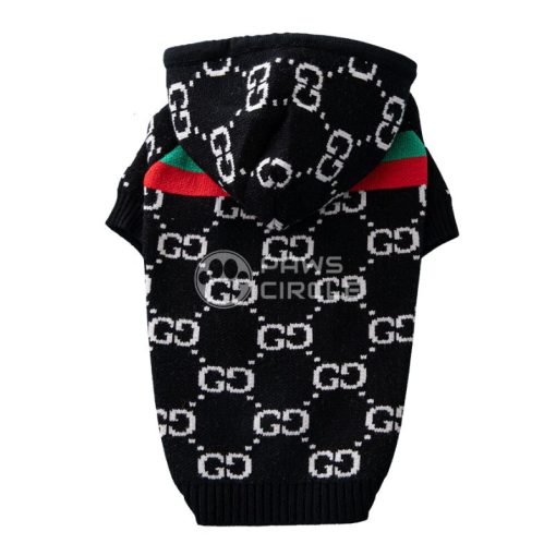 gucci dog hoodie black