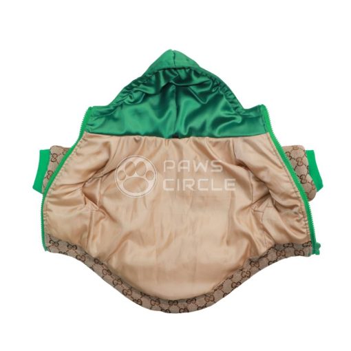 GUCCI MONOGRAM DOG PUFFER JACKET WITH LEASH