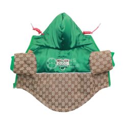 GUCCI MONOGRAM DOG PUFFER JACKET WITH LEASH