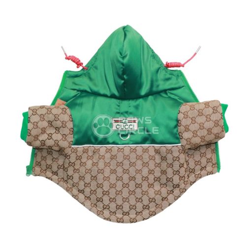 GUCCI MONOGRAM DOG PUFFER JACKET WITH LEASH