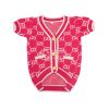 Pink Gucci Monogram Cardigan for dog