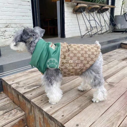 GUCCI MONOGRAM DOG PUFFER VEST WITH LEASH