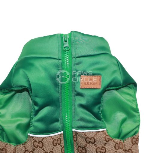 GUCCI MONOGRAM DOG PUFFER VEST WITH LEASH