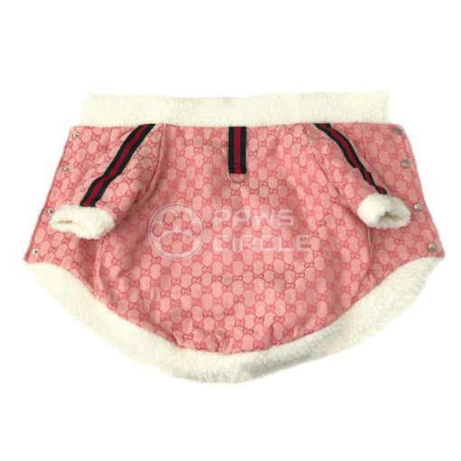 Gucci fur pink jacket for dog