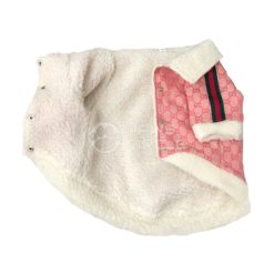 Gucci fur pink jacket for dog