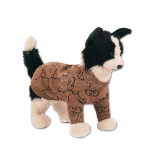 Pupchi Monogram Brown Sweater for dogs - Paws Circle product image