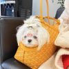 Goyard dog carrier tote bag