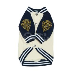 Dog outfit with Gucci logo on a white background